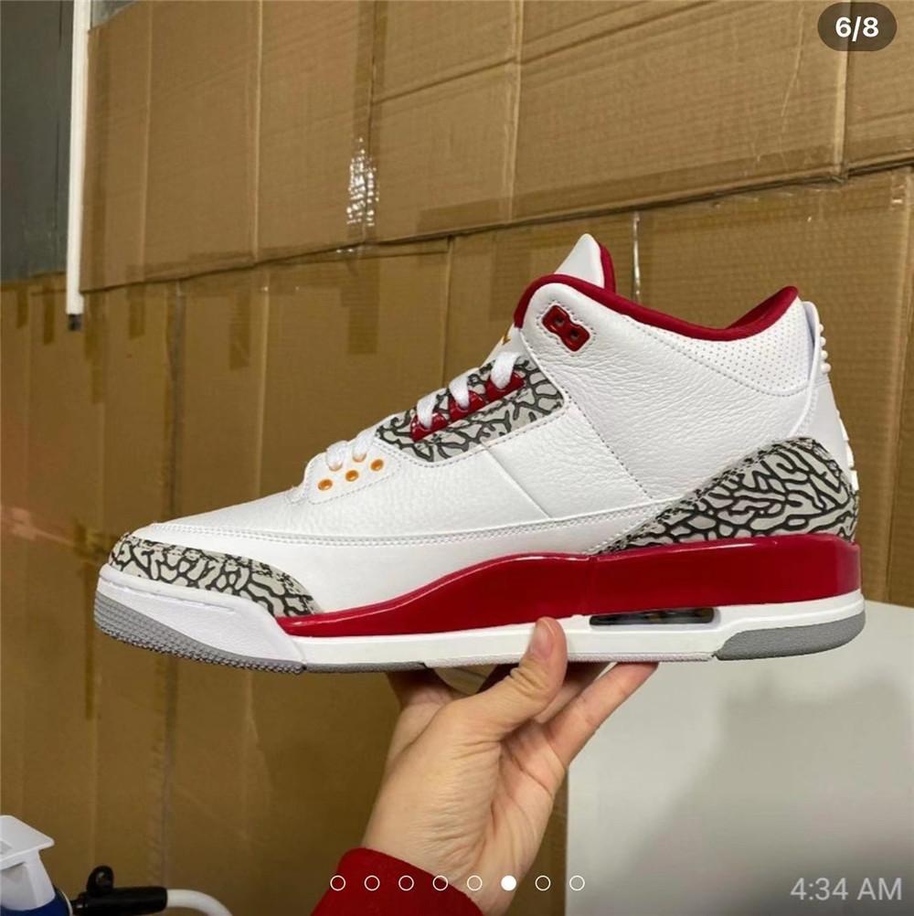 Pk God air jordan 3 retro Cardinal Red retail materials ready to ship